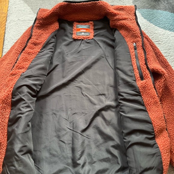 Rust Fleece Zip-Up Jacket - Picture 2 of 3